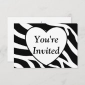 Zebra Uitnodiging (Voorkant / Achterkant)