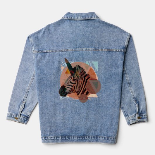 Zebra Unicorn Denim Jacket (Achterkant)