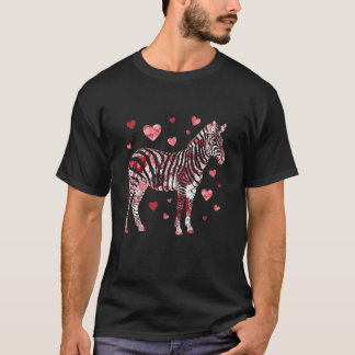 Zebra Valentijn Bloemstuk voor Zebra Liefhebbers K T-shirt