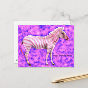 Zebra Valentijnsdag Briefkaart