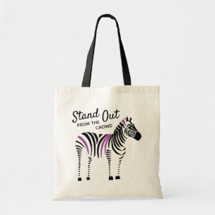 Zebra Valt Op Door Uniek Te Zijn Citaat Tote Bag