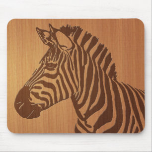Zebra van betonhout muismat
