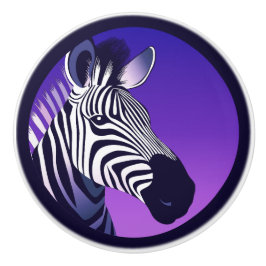 Zebra van de jaren 80 keramische knop