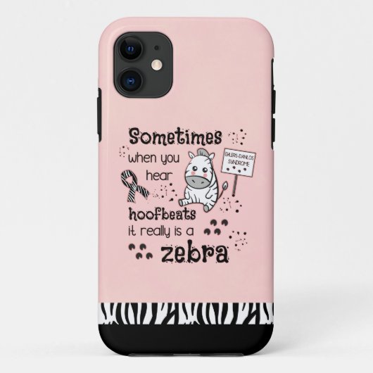 Zebra van het Syndroom van Ehlers-Danlos Case-Mate iPhone Case (Achterkant)