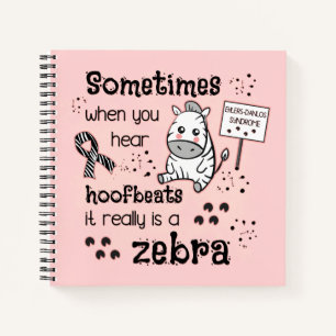Zebra van het Syndroom van Ehlers-Danlos Notitieboek