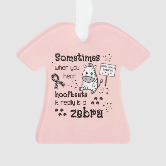 Zebra van het Syndroom van Ehlers-Danlos Ornament (voorkant)