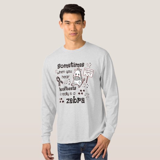 Zebra van het Syndroom van Ehlers-Danlos T-shirt (Voorkant volledig)