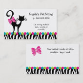 Zebra van het Visitekaartje van de dierenkat (Voorkant / Achterkant)