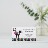 Zebra van het Visitekaartje van de dierenkat (Staand voorkant)