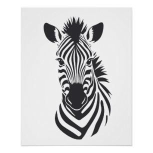 Zebra Vector Art Animal Modern Urban City Graphic Perfect Poster