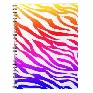 Zebra veelkleurige huidstreepjespatroon-22164 notitieboek