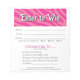 Zebra Vendor Event Leads Drawing Slip Booking Notitieblok