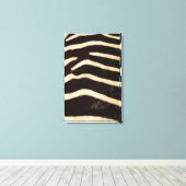 Zebra verbergen canvas afdruk (Insitu (Houten vloer))