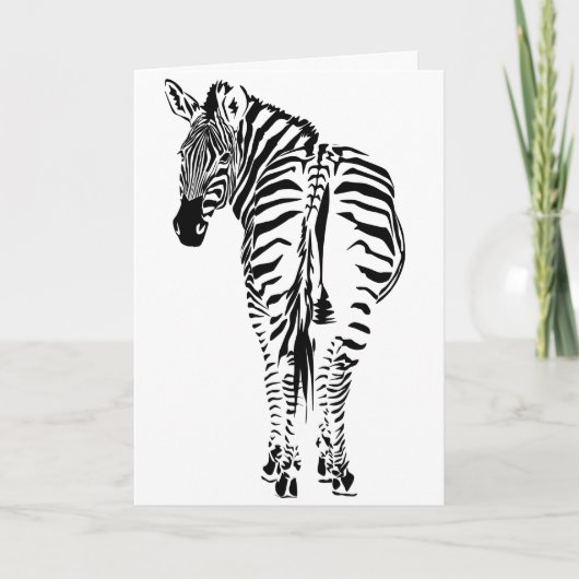 Zebra Verjaardag Kaart (Voorkant)