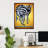Zebra Vet Butt Poster (Thuiskantoor)