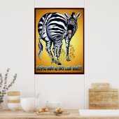 Zebra Vet Butt Poster (Keuken)