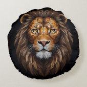 Zebra Vibrant Mozaïek Rond Kussen (Achterkant)