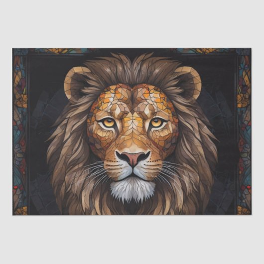 Zebra Vibrant Mozaïek Tissuepapier (Voorkant)