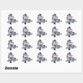 zebra vierkante sticker (Vel)