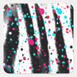 Zebra Vierkante Sticker