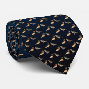 Zebra Vinken Vervaagd Tie Dubbelzijdig (Blauw/Zwar Stropdas