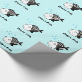 Zebra vis cadeaupapier (Hoek)