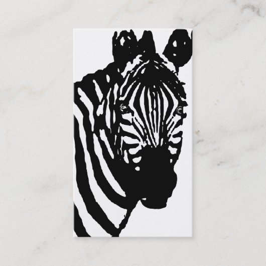 zebra. visitekaartje (Voorkant)
