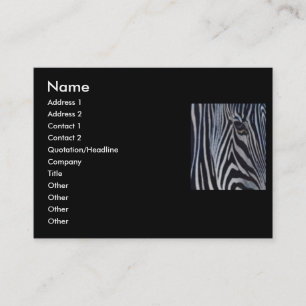 Zebra Visitekaartje