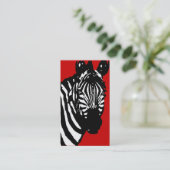 zebra. visitekaartje (Staand voorkant)