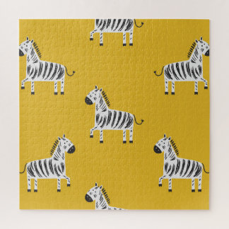 Zebra voor kinderen: naadloos leuk patroon legpuzzel