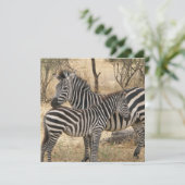 Zebra voor moeder en Baby Kaart (Staand voorkant)