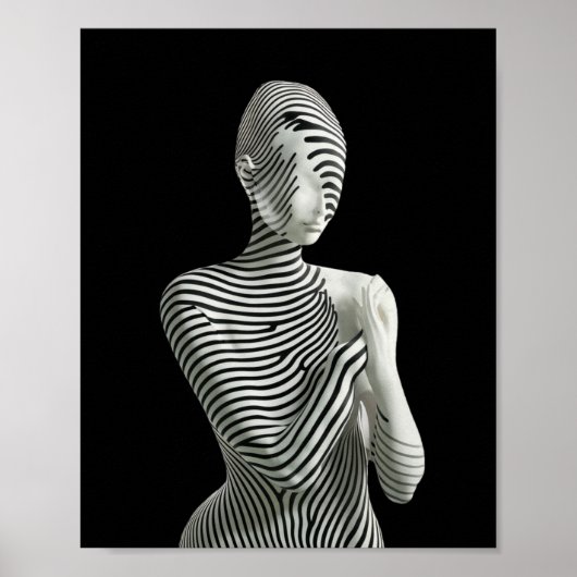 Zebra Vrouw Poster (Voorkant)