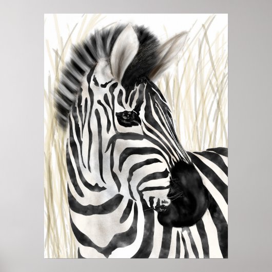 Zebra Wall Art Home Decor Poster (Voorkant)