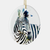 Zebra Waterverf Keramisch Ornament (Rechts)