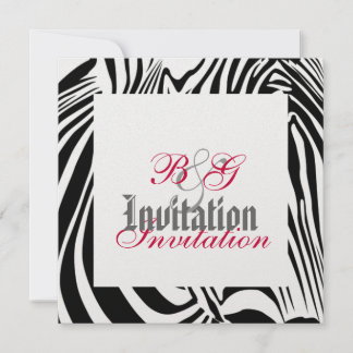 Zebra Wedding Uitnodiging