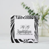Zebra Wedding Uitnodiging (Staand voorkant)