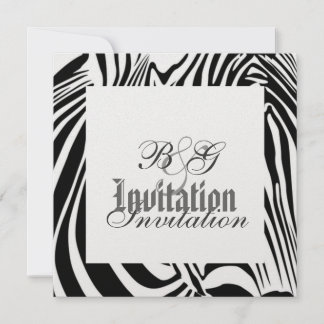 Zebra Wedding Uitnodiging
