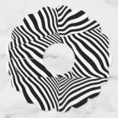 Zebra Wijnglas Scallop Wijnglaslabel (Voorkant)