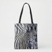 Zebra Wild Animal Natuur Canvas tas (Voorkant)