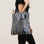 Zebra Wild Animal Natuur Canvas tas (Dichtbij)