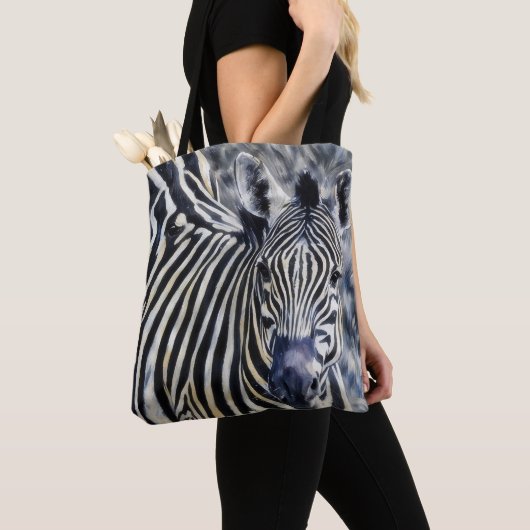 Zebra Wild Animal Natuur Canvas tas (Dichtbij)