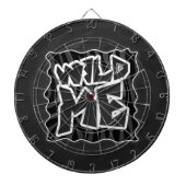 Zebra Wild me Black en Grey Dartbord (Voorkant)