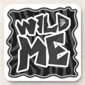 Zebra Wild me Black en Grey Drankjes Onderzetter (Voorkant)