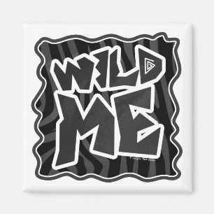 Zebra Wild me Black en Grey Magneet