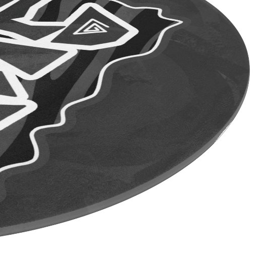 Zebra Wild me Black en Grey Snijplank (Hoek)