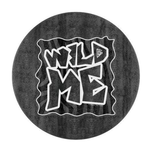 Zebra Wild me Black en Grey Snijplank (Voorkant)
