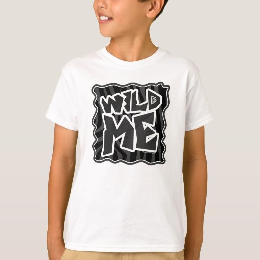 Zebra Wild me Black en Grey T-shirt (Voorkant)