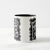 Zebra Wild me Black en Grey Tweekleurige Koffiemok (Center)