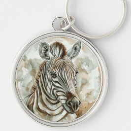 Zebra Wild Tame en tijdloos Collectie Sleutelhanger