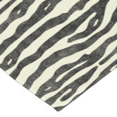 Zebra Wildlife Animal Striped Black Ecru Pattern Korte Tafelloper (Hoek)